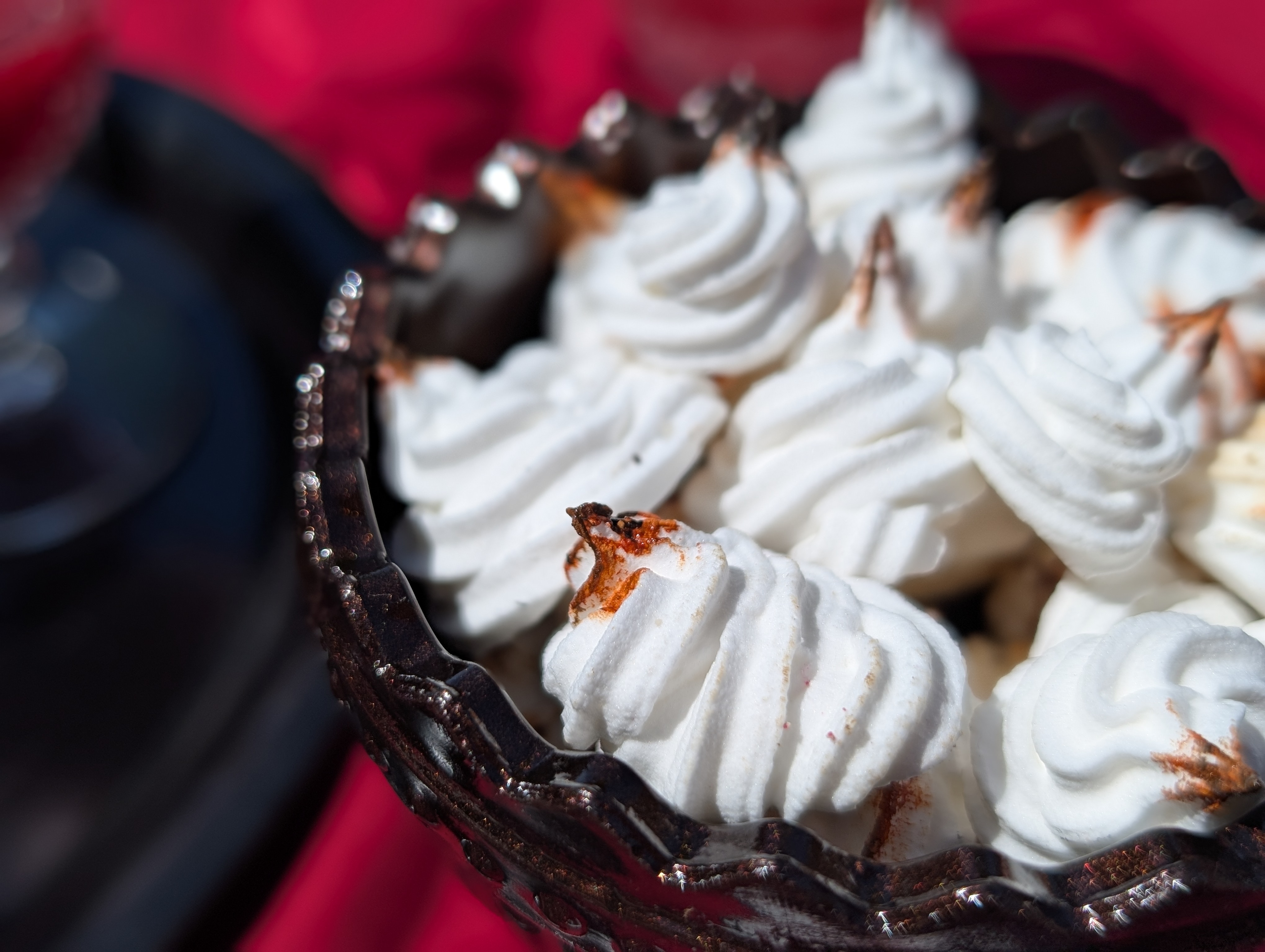Fabricated vampire picnic dessert prop